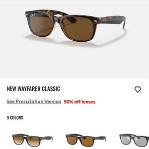 RayBan New Wayfarer Classic sunglasses NWT
